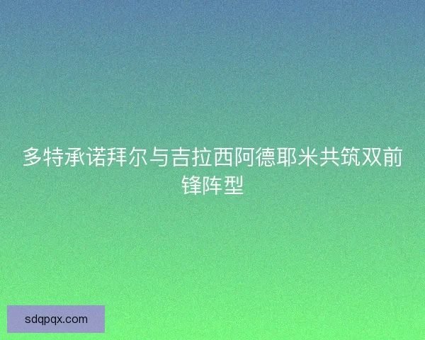 多特承诺拜尔与吉拉西阿德耶米共筑双前锋阵型